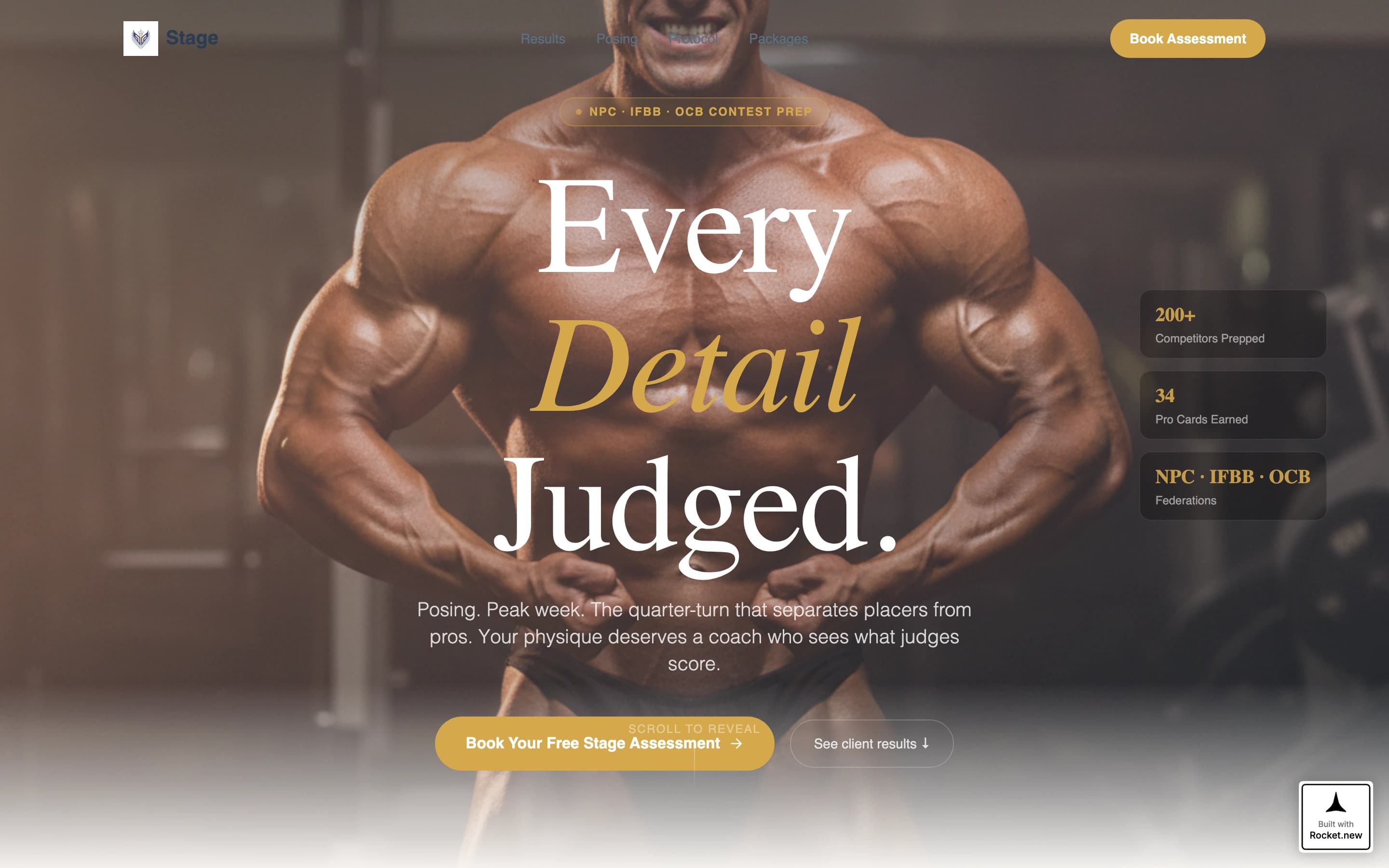 Contest Prep & Competition Bodybuilding Coach Website Template