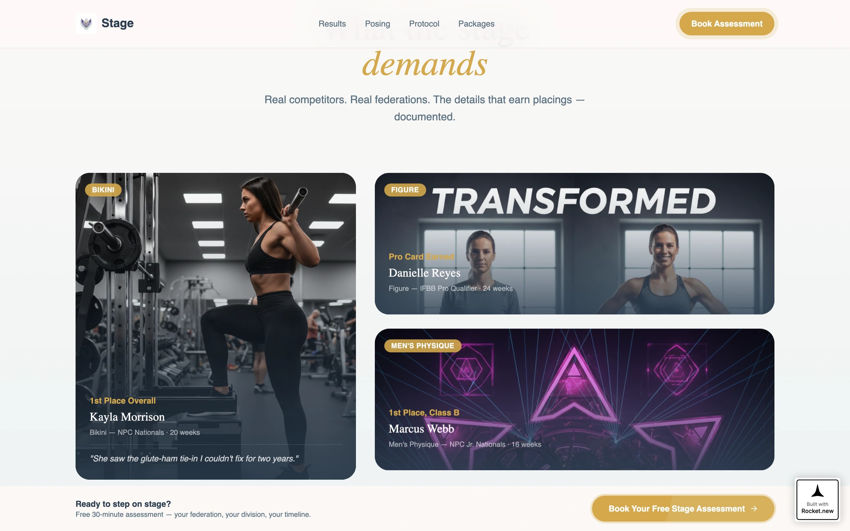 Contest Prep & Competition Bodybuilding Coach Website Template