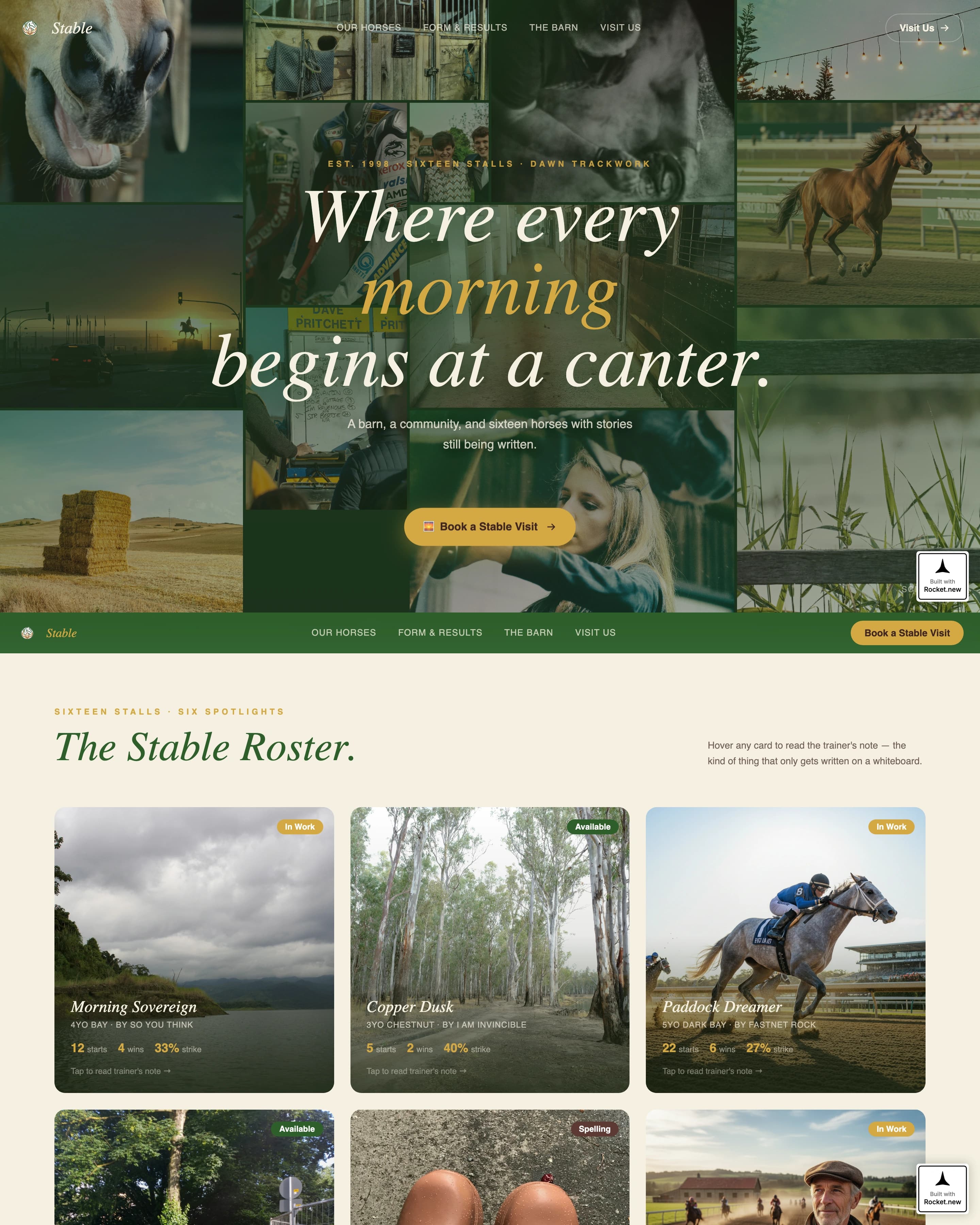 Stable - Thriving Equestrian Landing Page Template