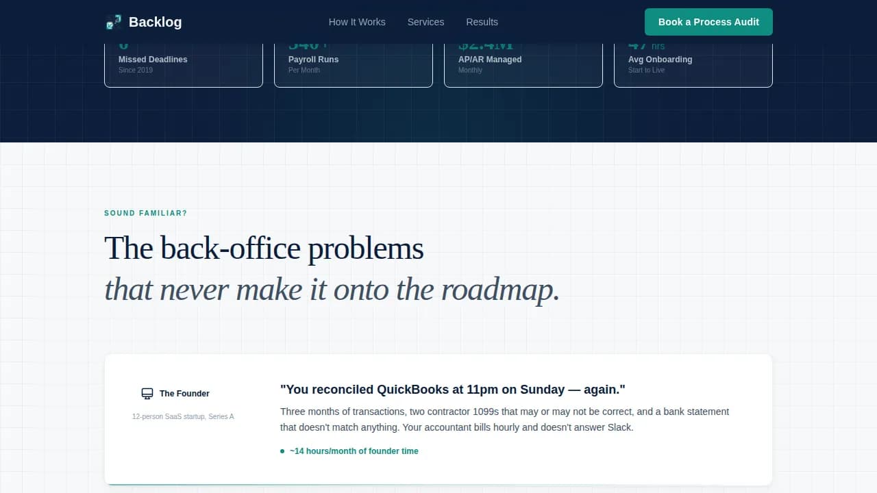 Backlog — Streamlined Operations Management Landing Page Template