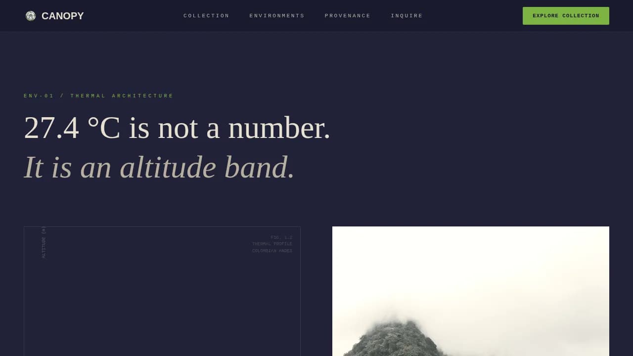 Canopy — Engineered Greenhouse Operations Landing Page Template