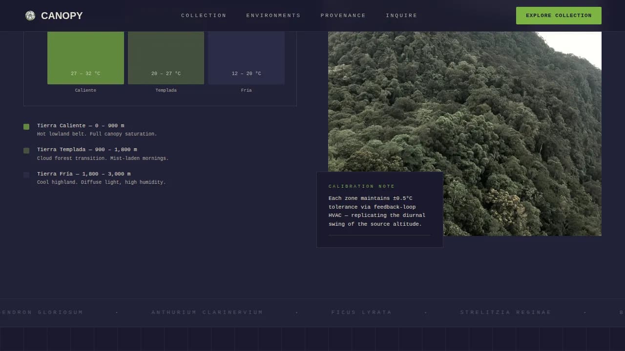 Canopy — Engineered Greenhouse Operations Landing Page Template