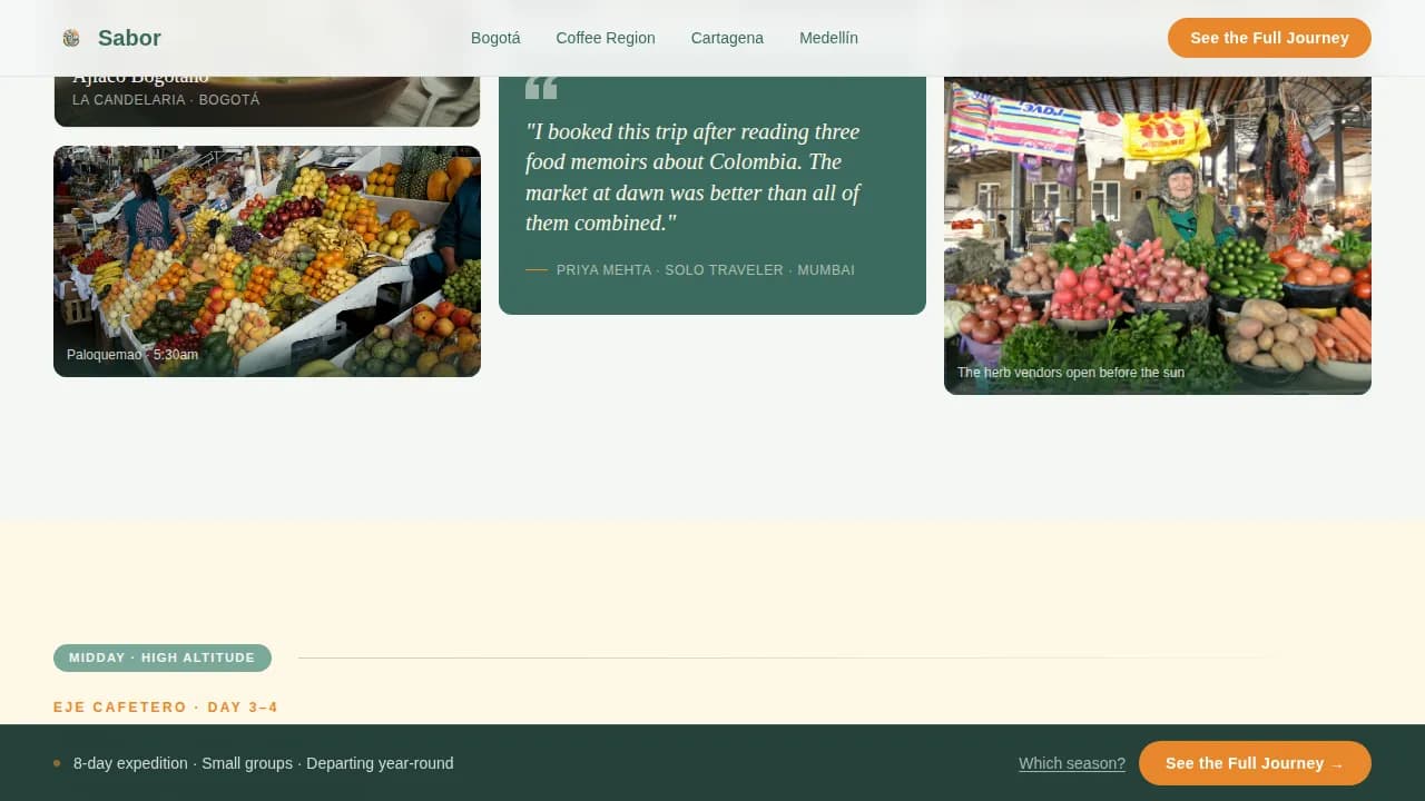 Advanced Colombia Travel Appointment Booking Website Template