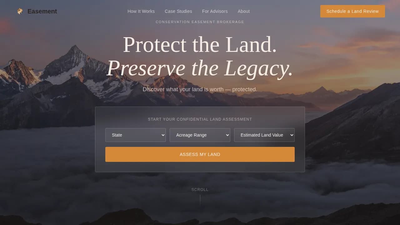 Land & Agricultural Real Estate Booking Website Template