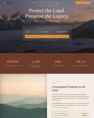 Land & Agricultural Real Estate Booking Website Template