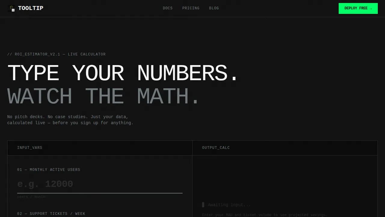 Hint — Minimal Accessible Widget Guide Landing Page Template