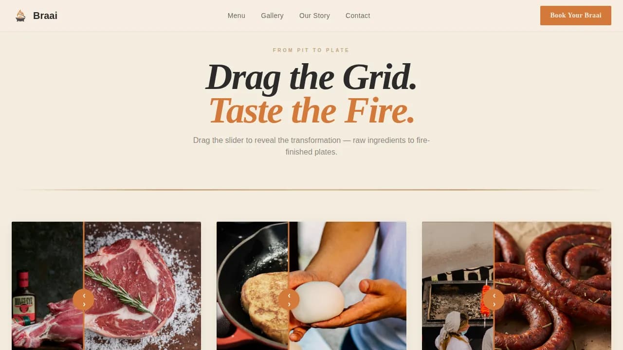 Hearth — Authentic Flame Grill Restaurant Landing Page Template