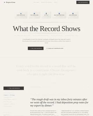 Deposition — Trusted Court Reporting Landing Page Template