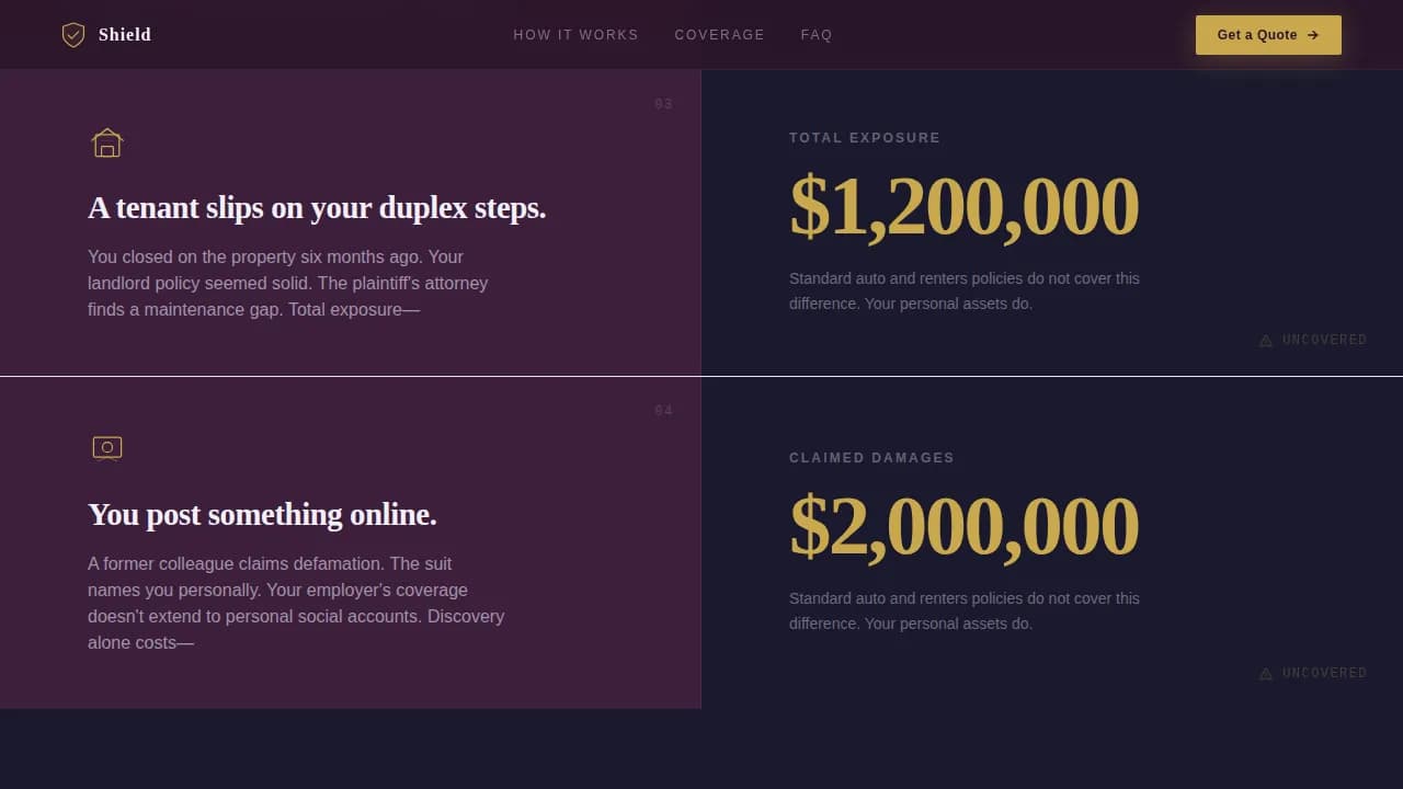 Fortress — Litigation Asset Protection Landing Page Template