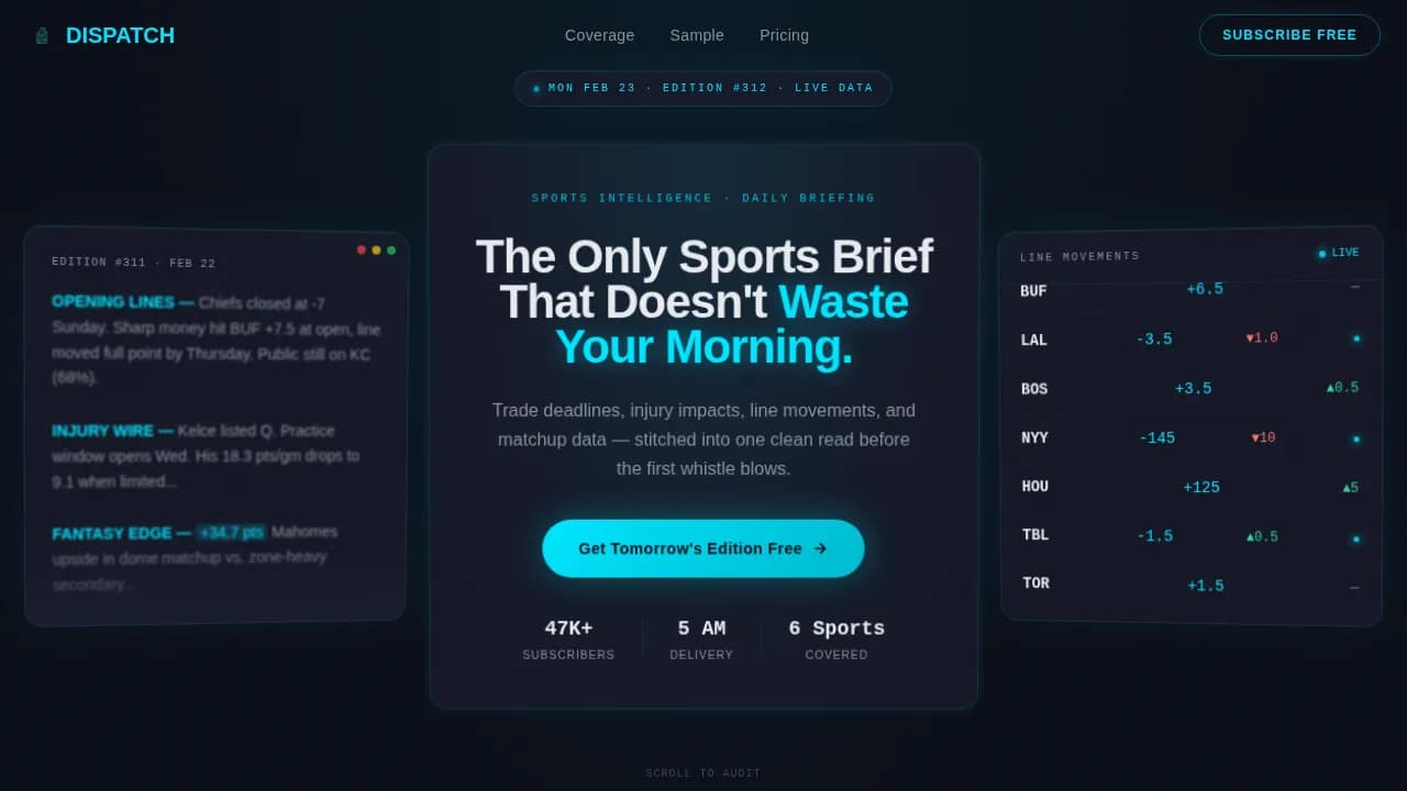 Specialist Sports Digital Presence Professional Website Template