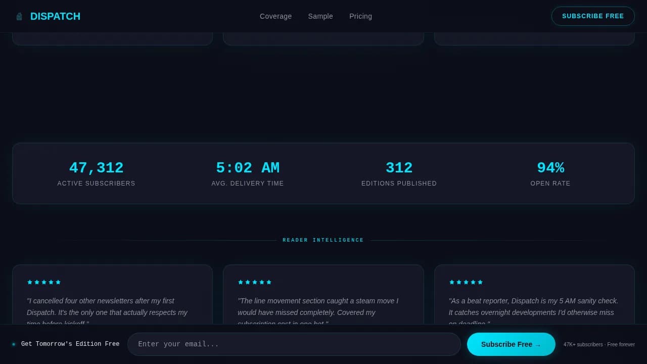 Specialist Sports Digital Presence Professional Website Template