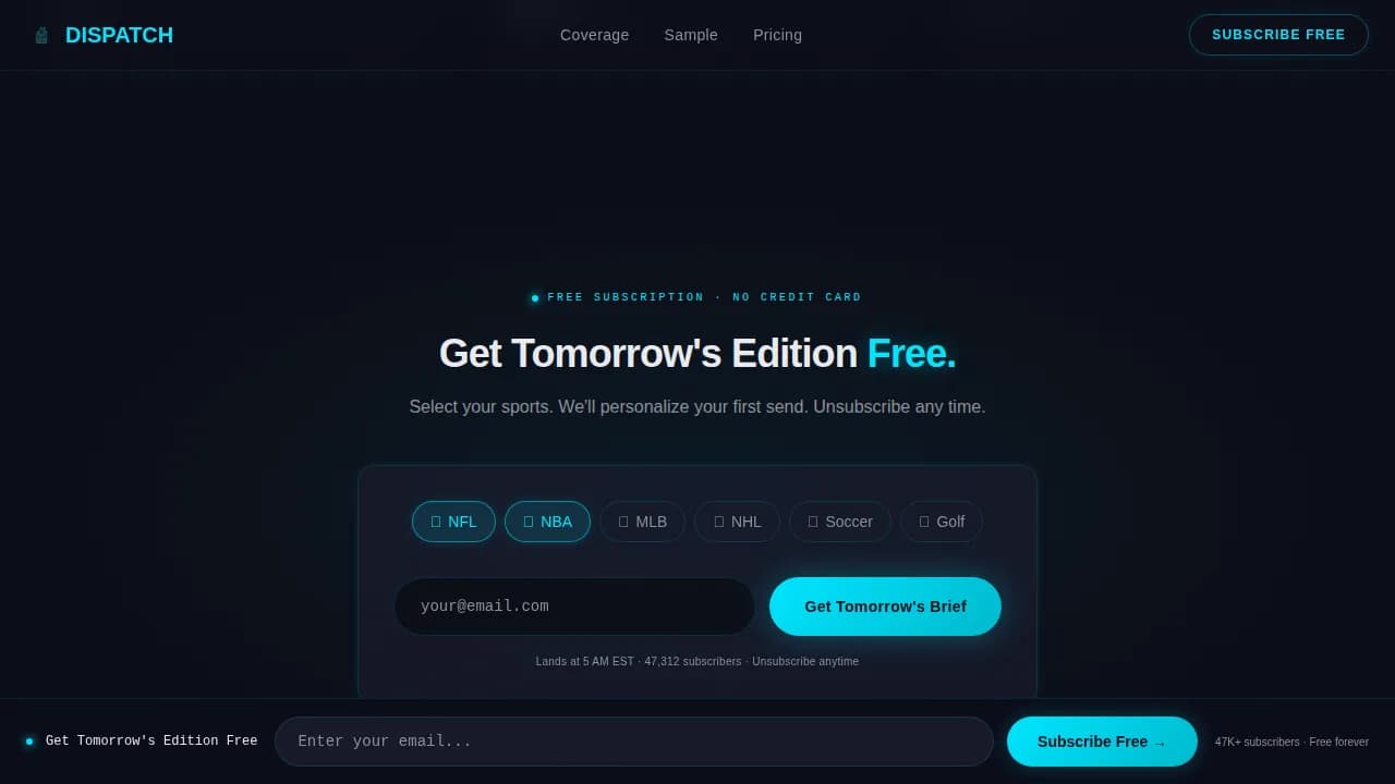 Specialist Sports Digital Presence Professional Website Template