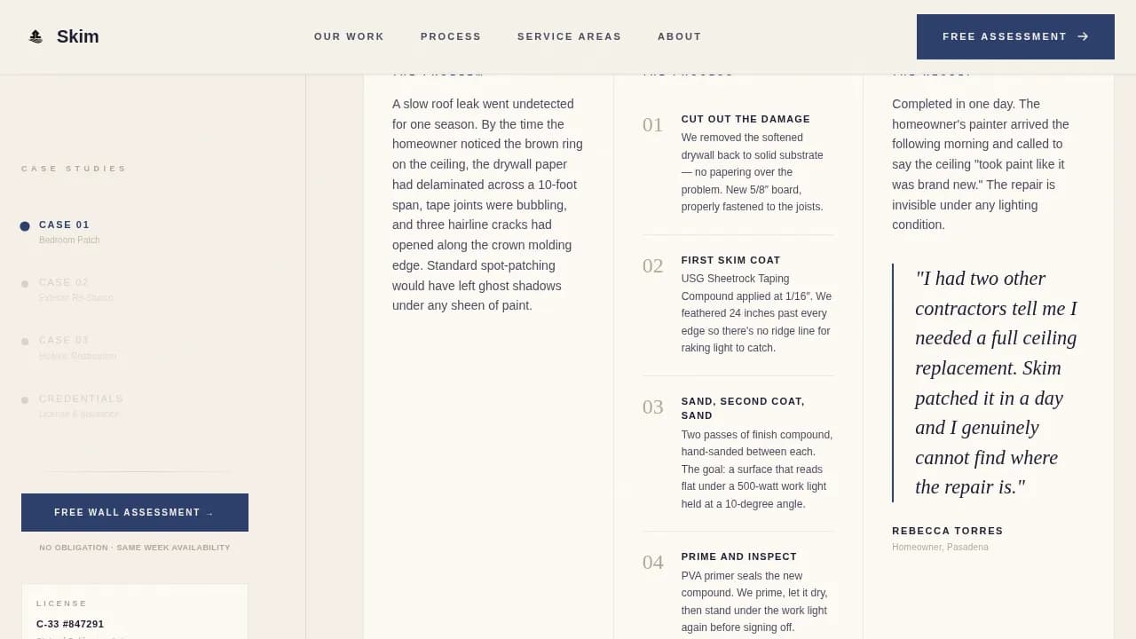 Smooth — Certified Stucco Craftsperson Landing Page Template