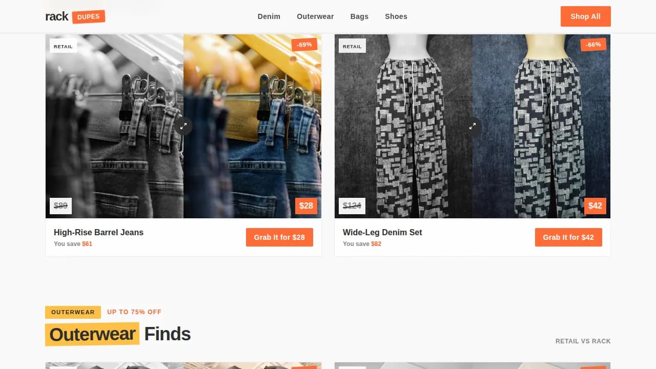 Fashion E-Commerce Pricing Website Template