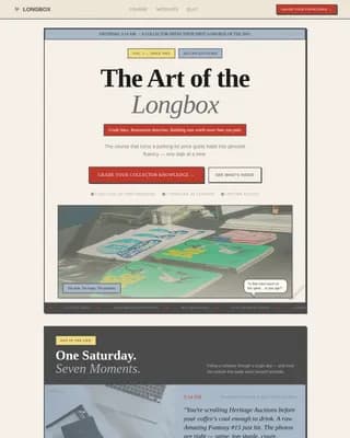 Archive — Curated Comic Book Collection Landing Page Template