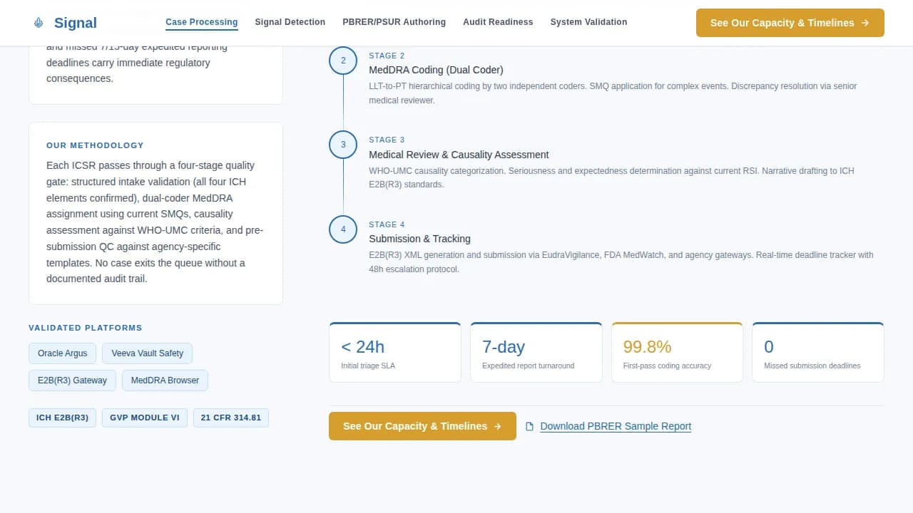 Signal — Precision Regulatory Submission Landing Page Template
