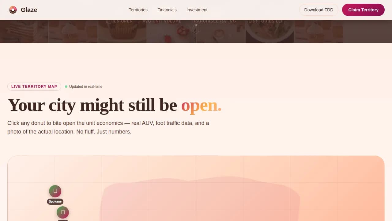 Tile — Vibrant Franchise Showcase Landing Page Template