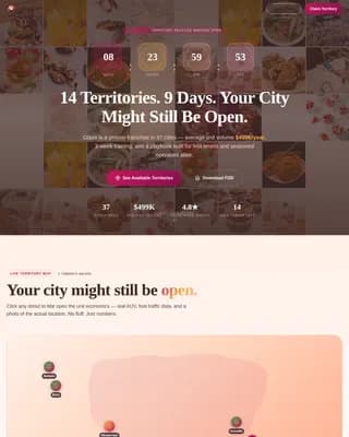 Tile — Vibrant Franchise Showcase Landing Page Template