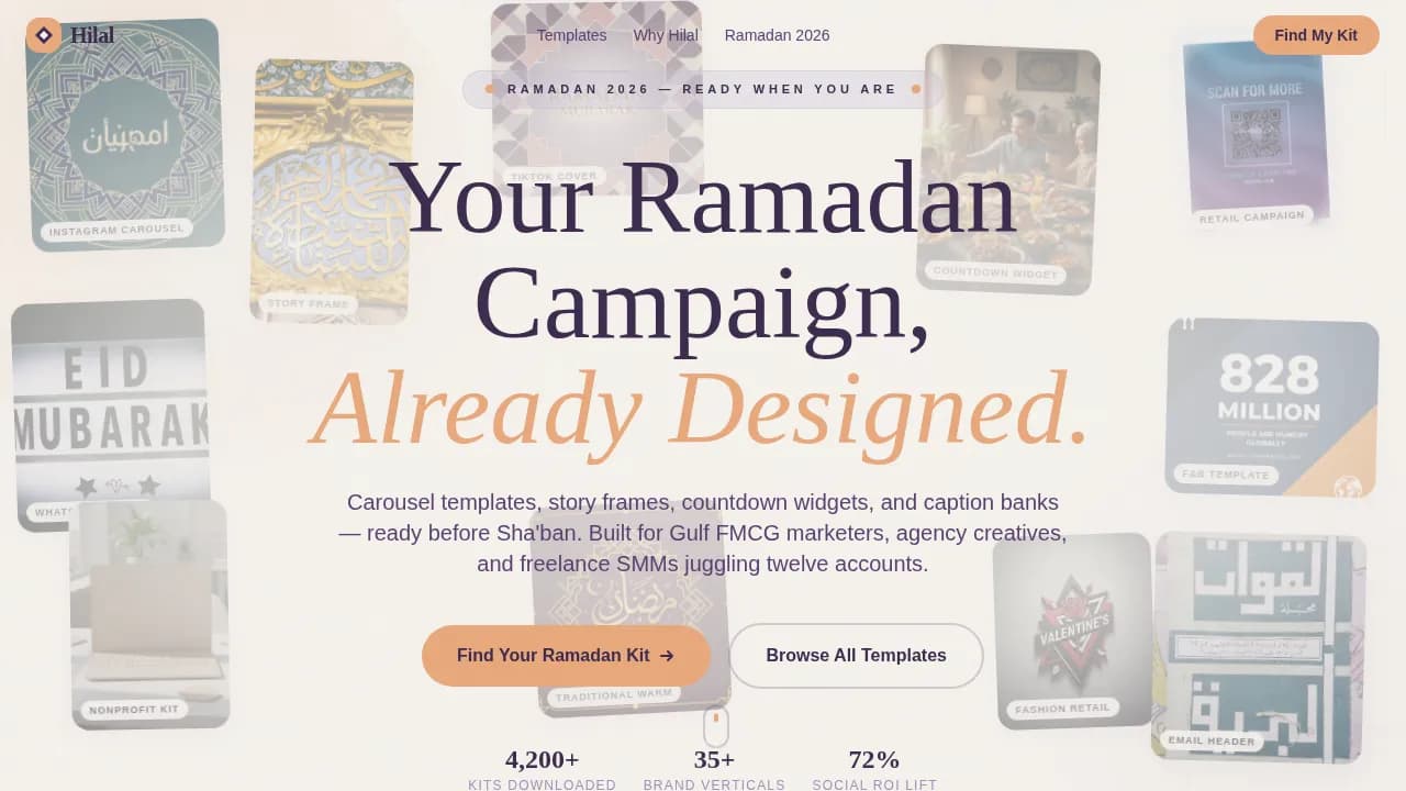 Crescent — Seasonal Eid Marketing Toolkit Landing Page Template
