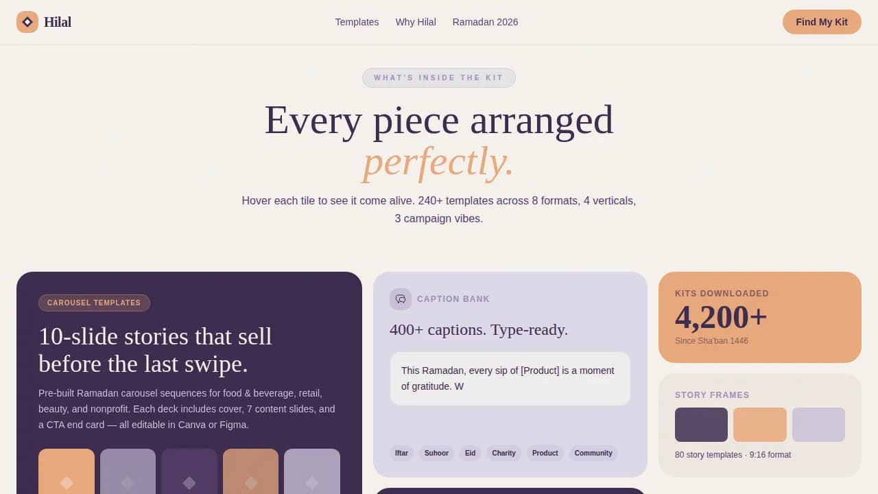 Crescent — Seasonal Eid Marketing Toolkit Landing Page Template