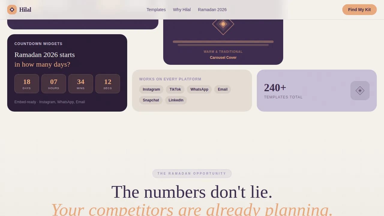 Crescent — Seasonal Eid Marketing Toolkit Landing Page Template