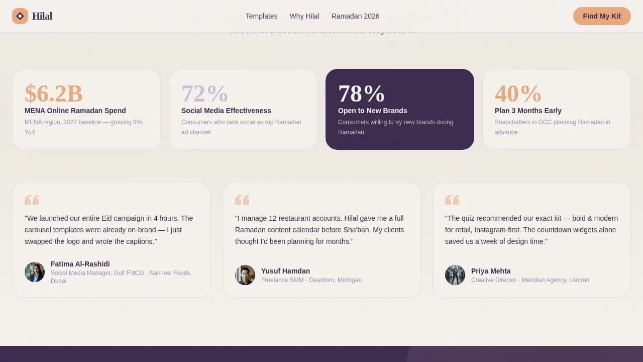 Crescent — Seasonal Eid Marketing Toolkit Landing Page Template