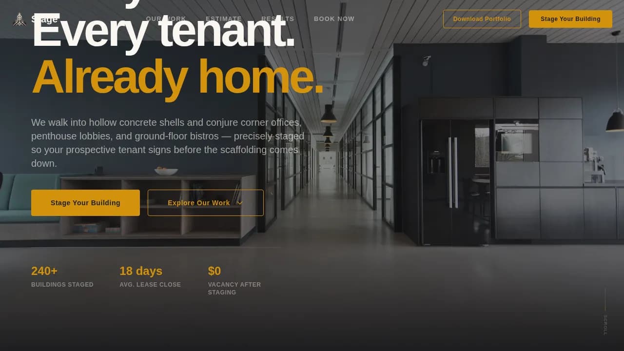 Showcase — Premium Commercial Real Estate Landing Page Template