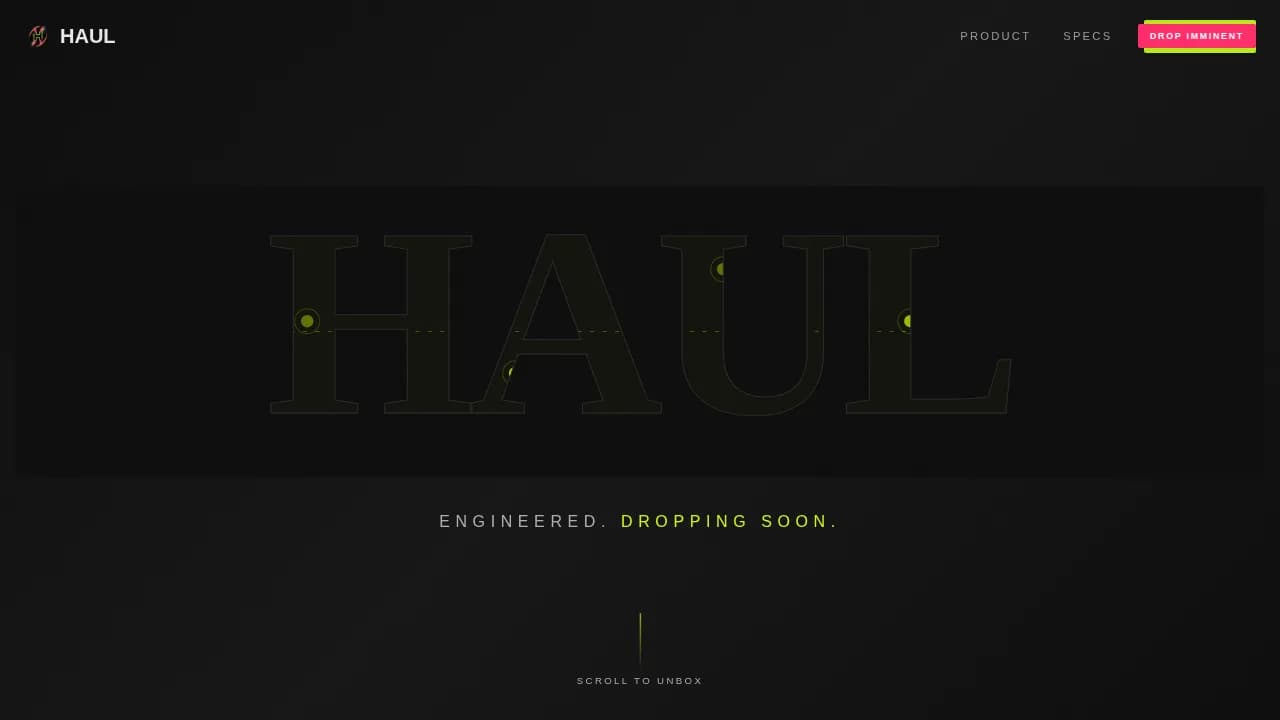 Haul — Premium Athletic Gear Brand Landing Page Template