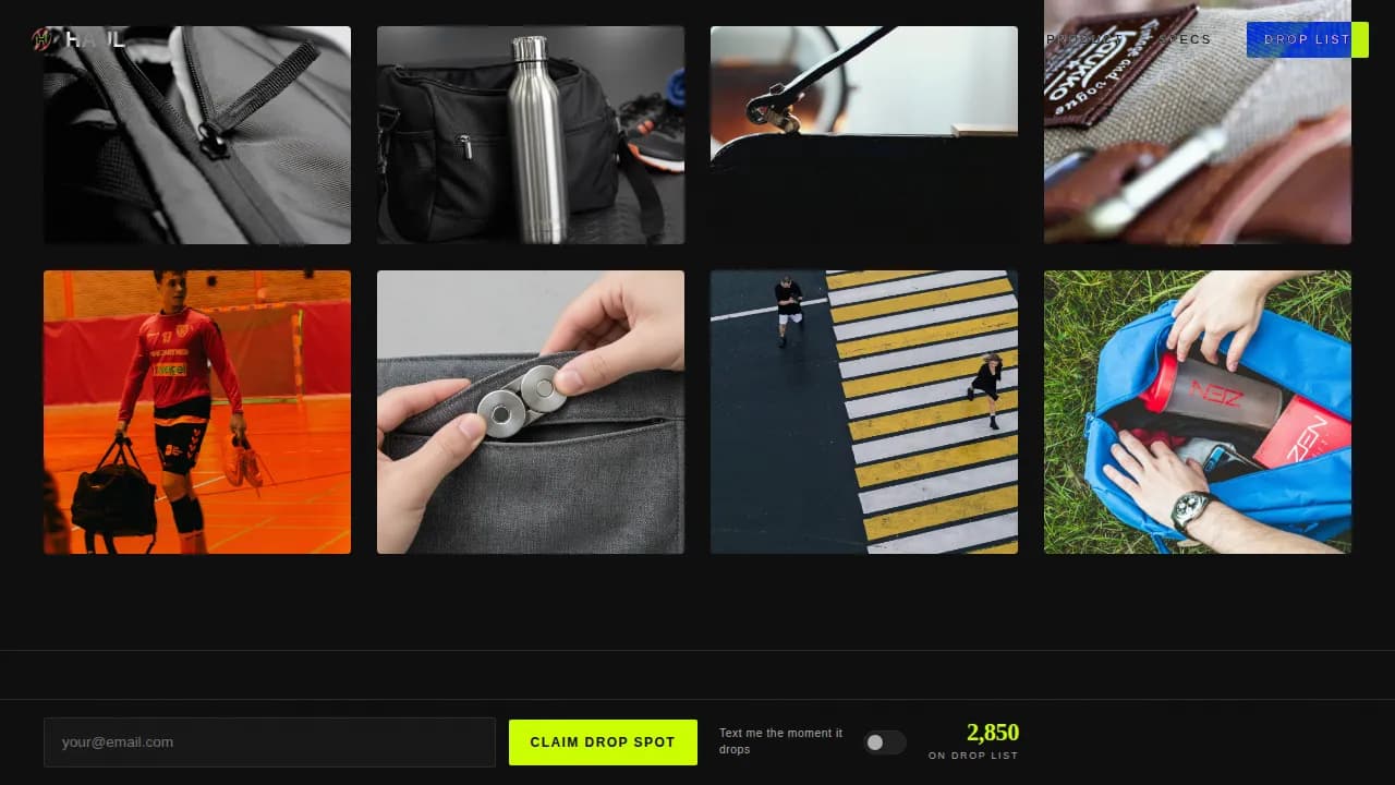 Haul — Premium Athletic Gear Brand Landing Page Template