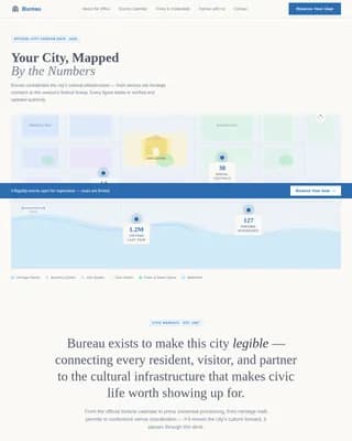 Bureau — Official Tourism Registration Landing Page Template