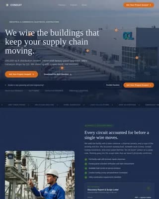 Warehouse & Factory Construction Professional Website Template
