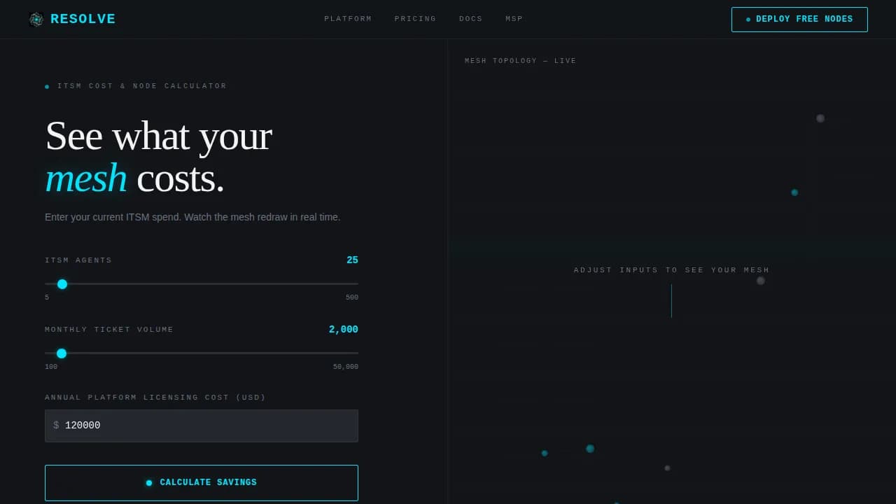 Decentralized Enterprise Software Cost Calculator Website Template