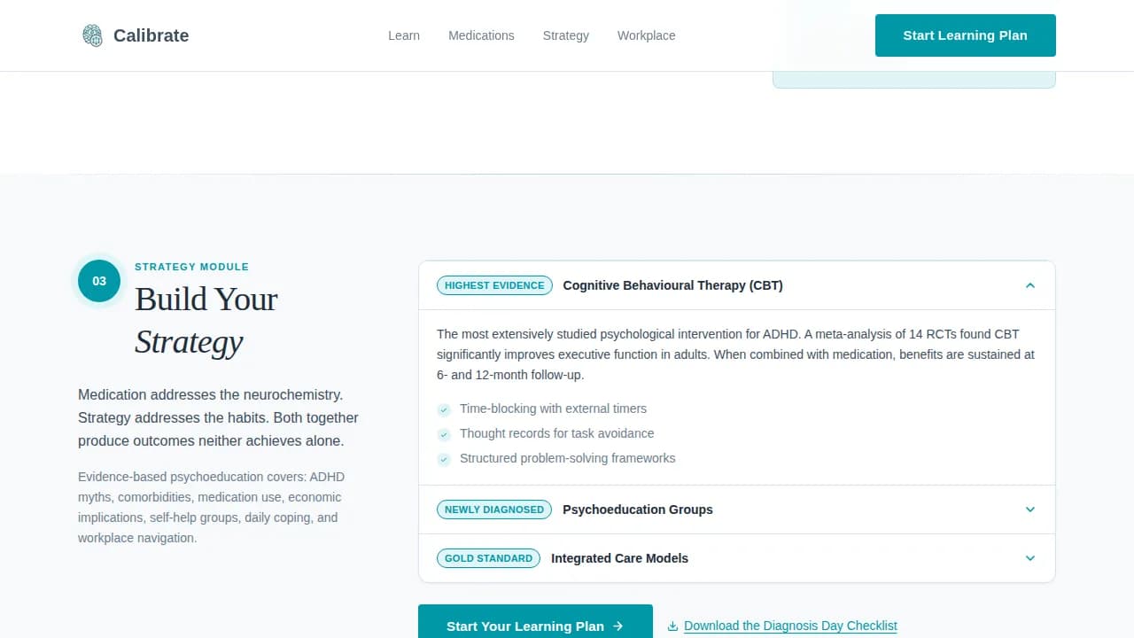 ADHD Care Education Website Template