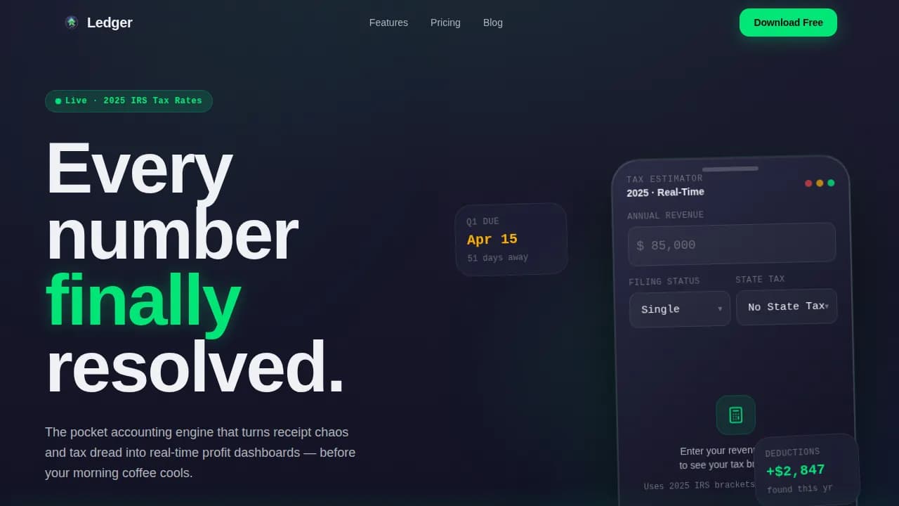 Accounting Digital Presence Reviews & Social Proof Website Template