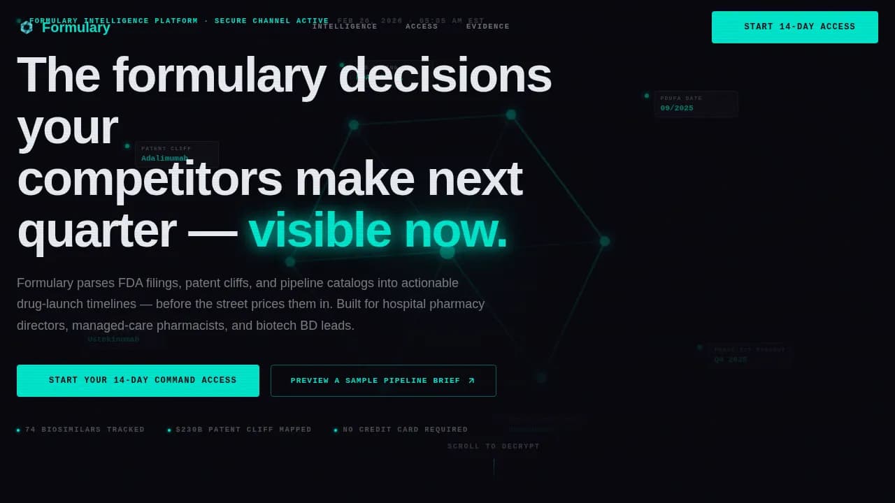 Advanced Pharmaceutical Digital Presence Comparison Website Template