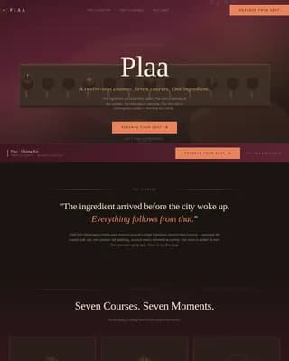 Plaa — Warm Artisan Thai Landing Page Template
