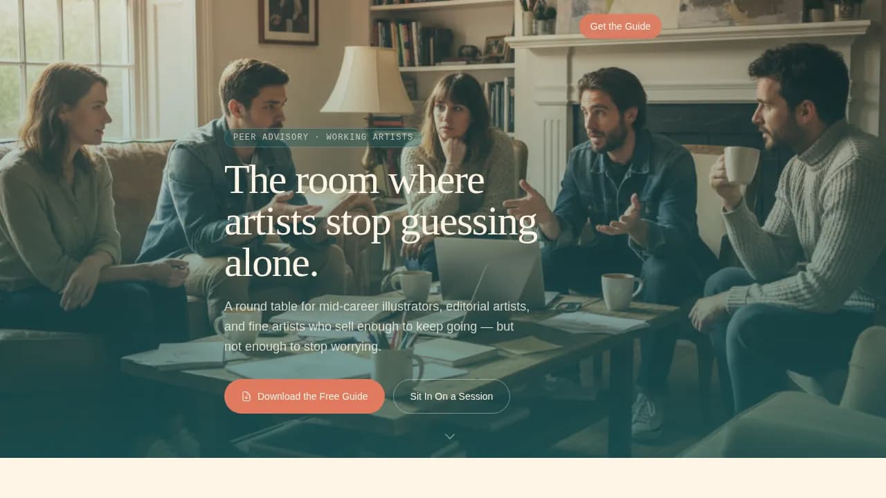 Atelier — Warm Artist Advisory Landing Page Template