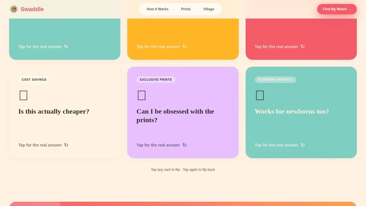Swaddle — Perfect Cloth Diaper Landing Page Template