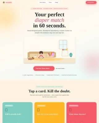 Swaddle — Perfect Cloth Diaper Landing Page Template