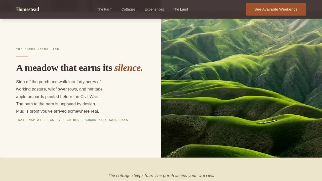 Agri-Tourism & Farm Experience Booking Website Template
