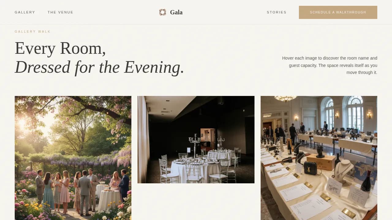 Charity Gala Event Booking Website Template