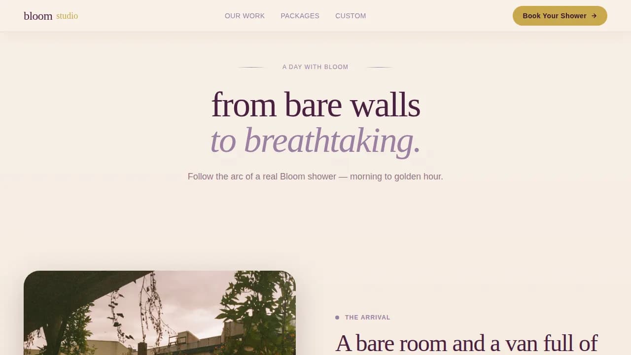 Baby Shower Event Pricing Website Template