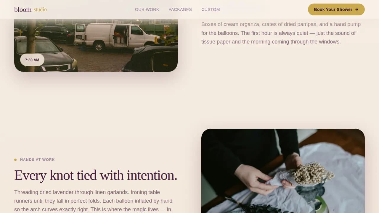 Baby Shower Event Pricing Website Template