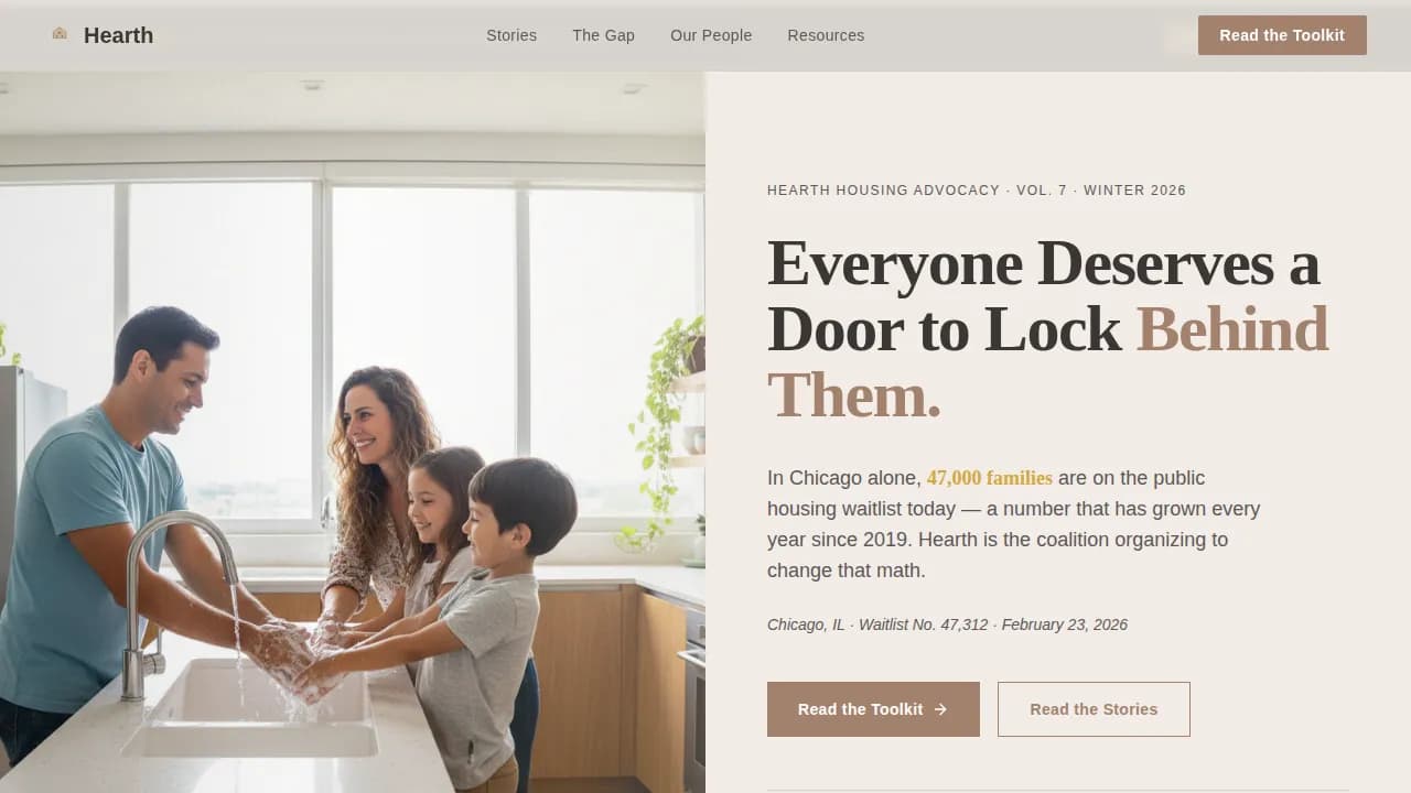 Community — Equitable Housing Nonprofit Landing Page Template