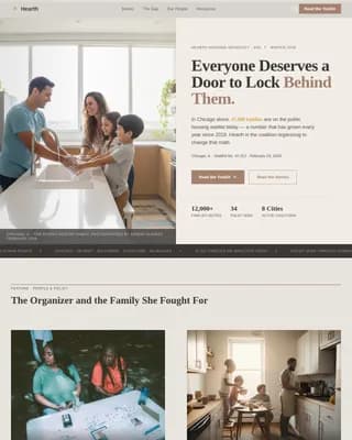 Community — Equitable Housing Nonprofit Landing Page Template