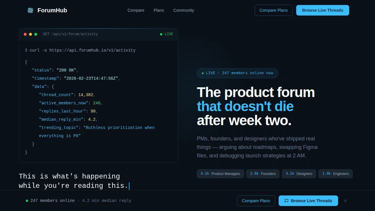 Community & Forum Reviews Website Template