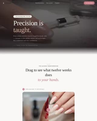 Beauty School & Academy Reviews Website Template
