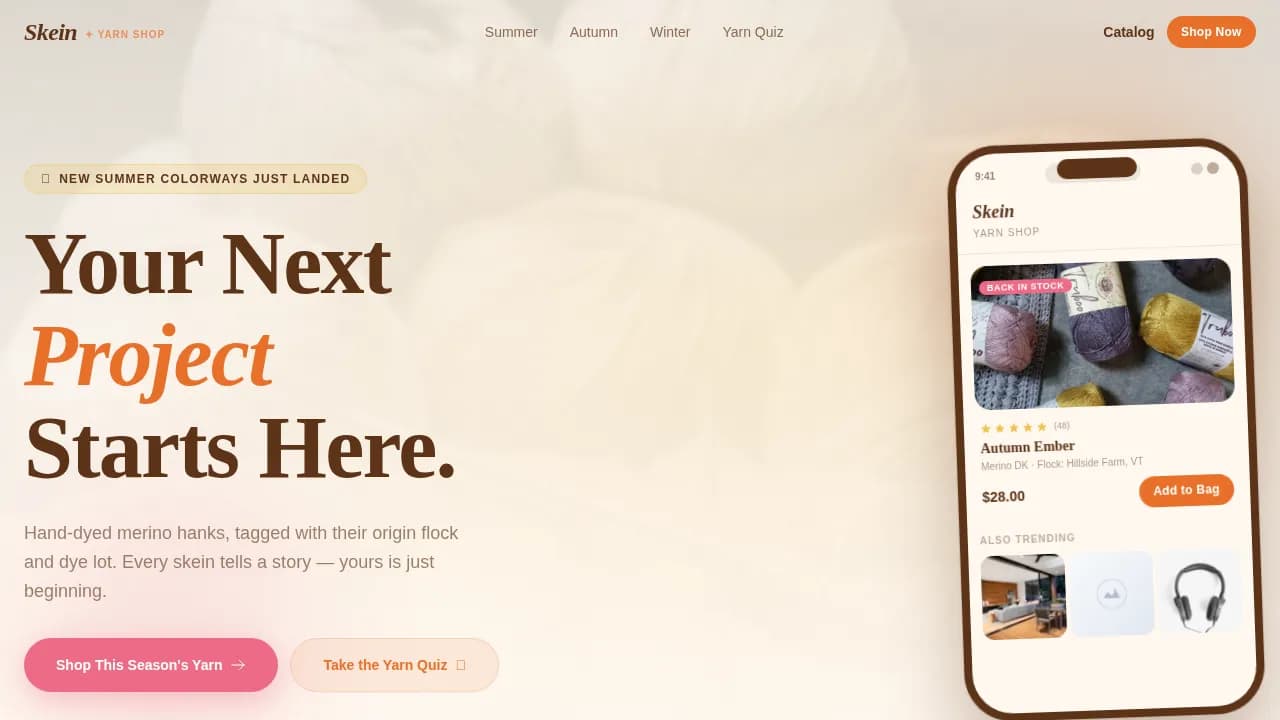 Arts & Crafts Store Professional Website Template