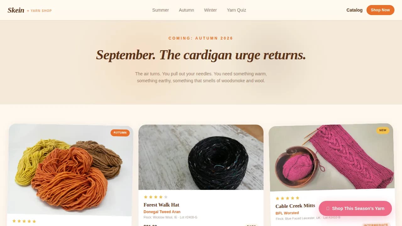 Arts & Crafts Store Professional Website Template
