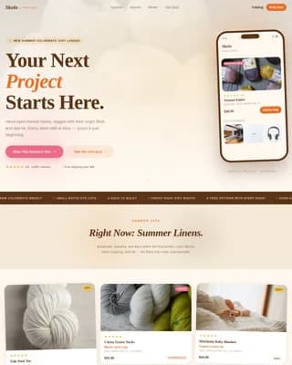 Arts & Crafts Store Professional Website Template